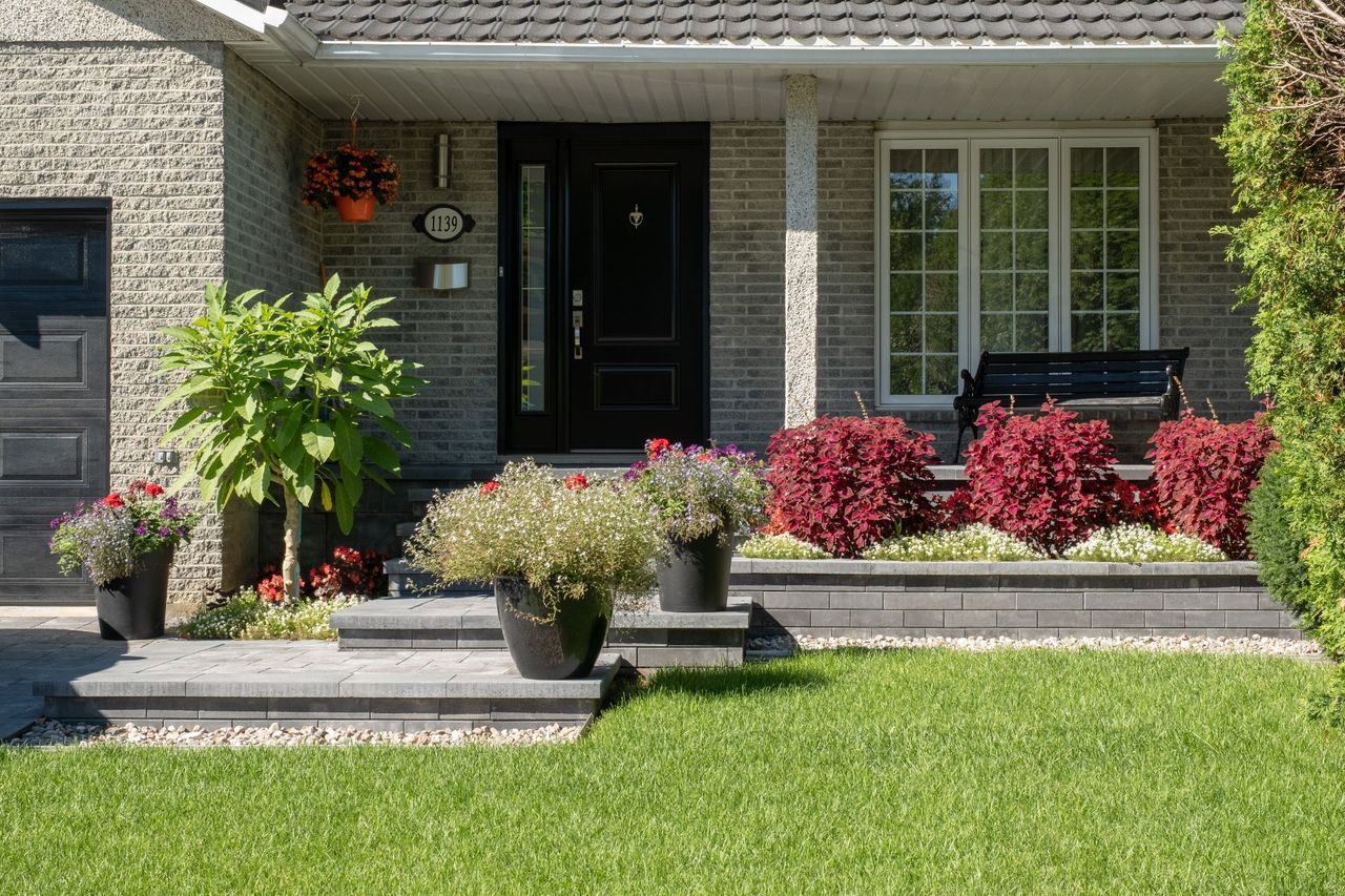 After — landscaped entry