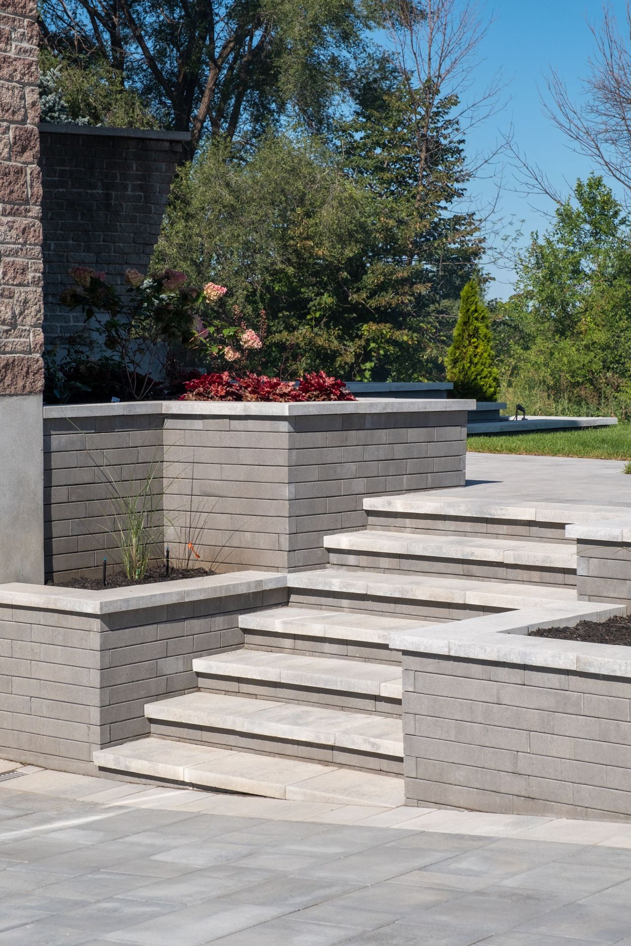 Sanscartier project — paver stairway
